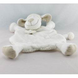Doudou plat mouton blanc bleu spirale KIABI NICOTOY