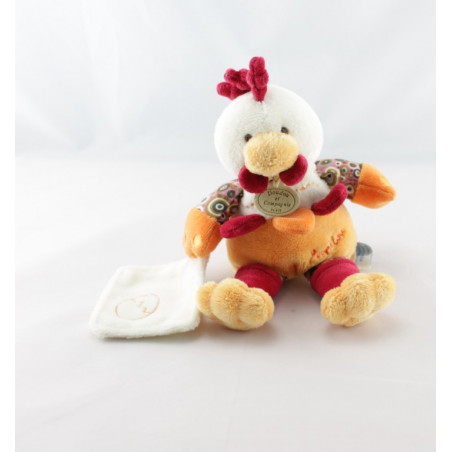 Doudou et compagnie coq poule Poupilou avec bébé 36 cm