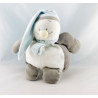Doudou pingouin bleu blanc gris BENGY