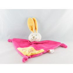 Doudou plat lapin rose pois WW BEBE WW
