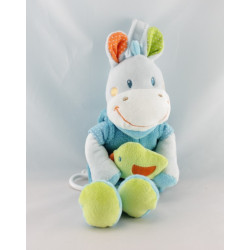 Doudou musical zébre cheval bleu NICOTOY