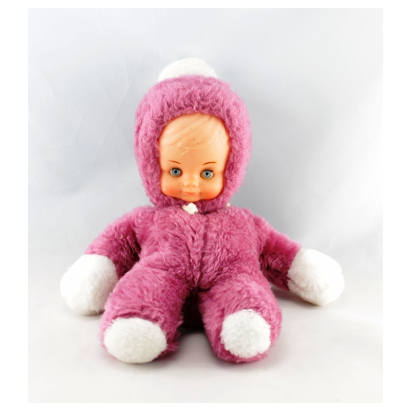 Ancienne Peluche Singe Kiki rose