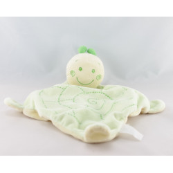 Doudou plat escargot vert jaune NICOTOY
