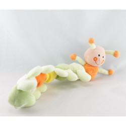 Doudou chenille bleu jaune CP INTERNATIONAL 