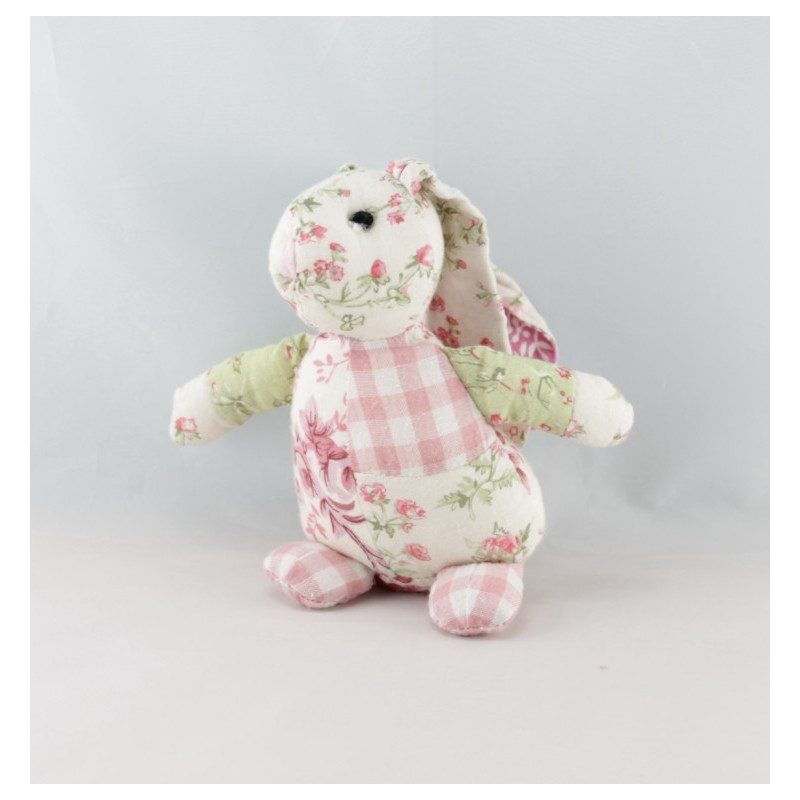 Doudou lapin blanc beige BABY CP INTERNATIONAL 20 cm