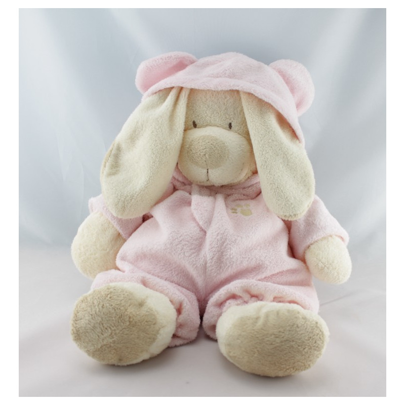 Doudou ours déguisé en lapin bleu NICOTOY