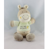 Doudou cheval rose les amis du jardin BEBEREVE