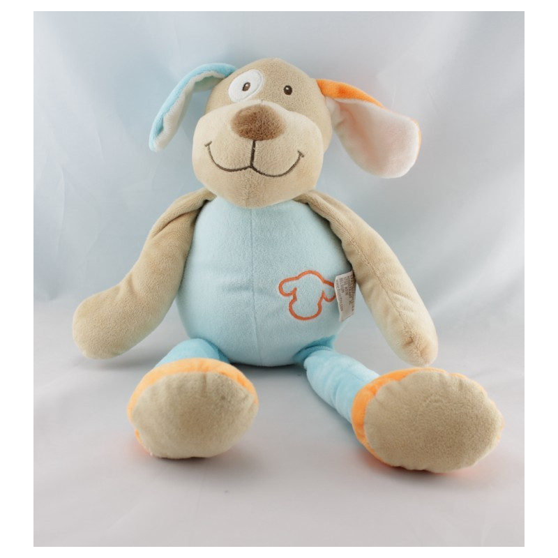 Doudou chien beige orange étoile DOUKIDOU