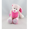 Doudou lapin rose foulard rayé BABY NAT