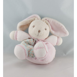 Doudou Lapin Boule rose bleu fleurs Liliblue KALOO
