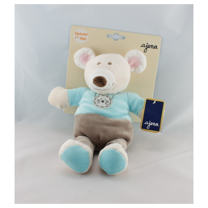 Doudou lapin couché écru AJENA
