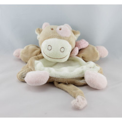 Doudou vache Lola Rosalie beige rose NOUKIE'S 30 cm