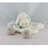 Doudou plat mouton blanc bleu spirale KIABI NICOTOY