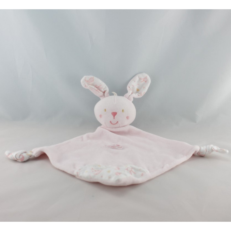 Doudou plat lapin bleu SUCRE D'ORGE