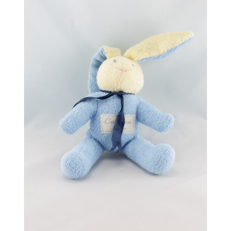 Doudou lapin bleu Calidoux Nature HISTOIRE D'OURS 27 cm