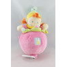 Doudou semi plat lutin fille rose avion arbres NICOTOY