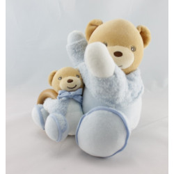 Doudou plat ours bleu blue laine KALOO NEUF