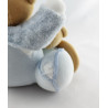 Doudou musical ours bleu blue laine bébé KALOO
