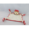 Doudou plat ours endormi bandanas rouge pois KALOO lot de 2