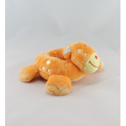 Doudou plat girafe orange satin jaune BRUIN TOY'S RUS