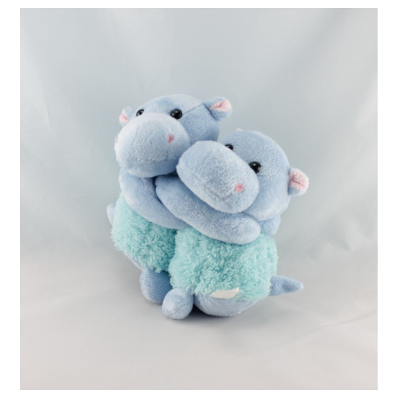 Doudou plat lapin jaune bleu CMP