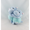 Doudou plat lapin jaune bleu CMP