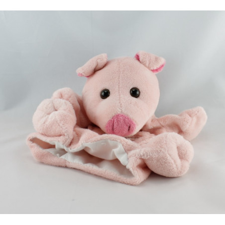 Doudou plat marionnette cochon rose HISTOIRE D'OURS