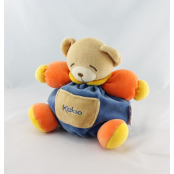 Doudou ours boule patapouf bleu orange KALOO