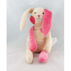 Doudou lapin bleu gris TCF TOUT COMPTE FAIT 
