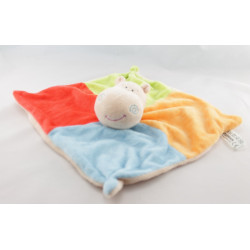 Doudou plat singe mauve vert rouge orange ZEEMAN