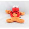 Doudou hochet crabe rouge orange SCRATCH