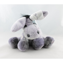 Doudou plat ane cheval bleu vert NANON