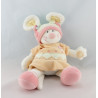 Doudou semi plat souris orange rose champignon KIABI