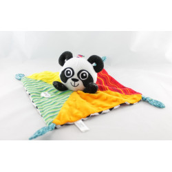 Doudou ours vert violet orange bleu jaune grelot LAMAZE