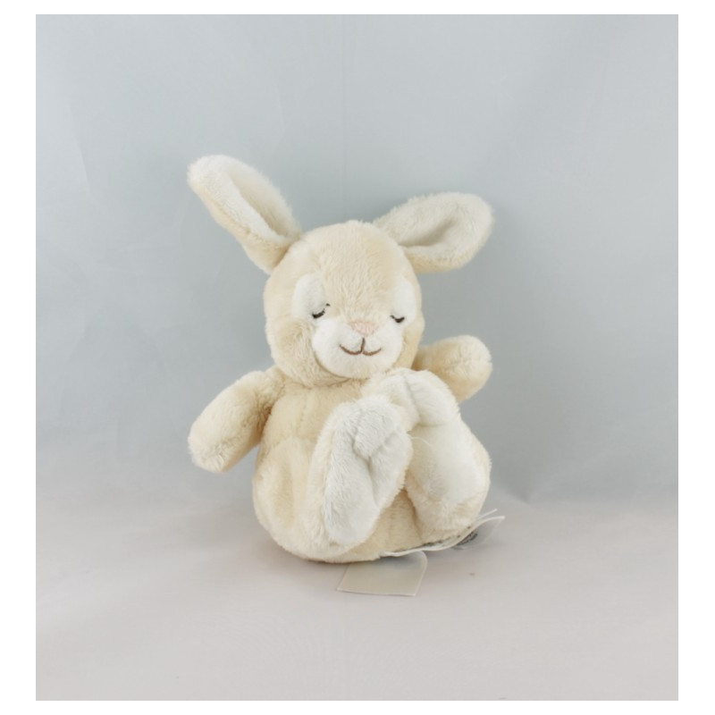 Doudou lapin beige rose H ET M H.M 