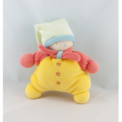Doudou semi plat lapin rose NOUNOURS