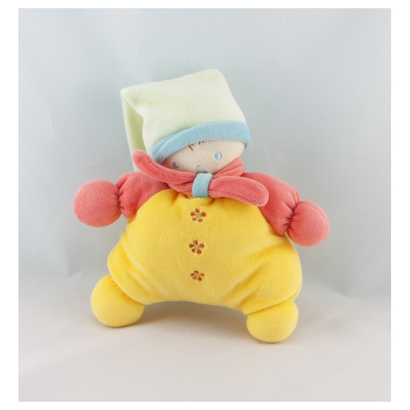 Doudou semi plat lapin rose NOUNOURS