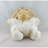 Doudou lapin patapouf blanc feuille Tendres et Douces KALOO