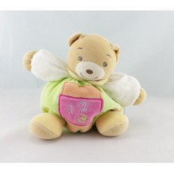 Doudou ours patapouf vert rose 123  KALOO