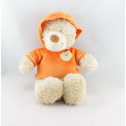 Doudou ours sweat capuche orange NICOTOY