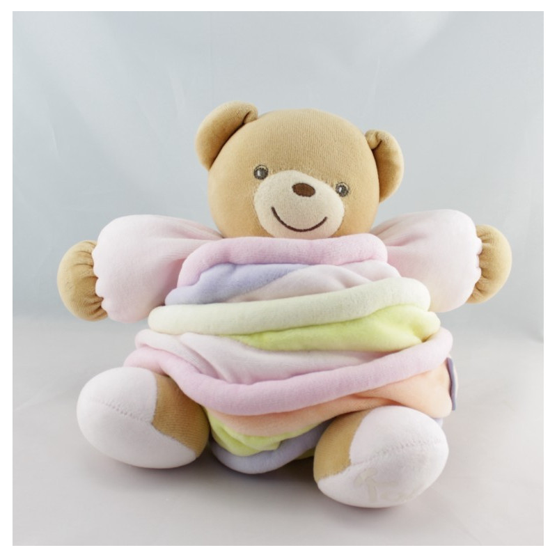 Doudou Ours rose Candies Grand modéle lollies KALOO