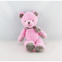 Doudou ours rose orange Nicotoy 