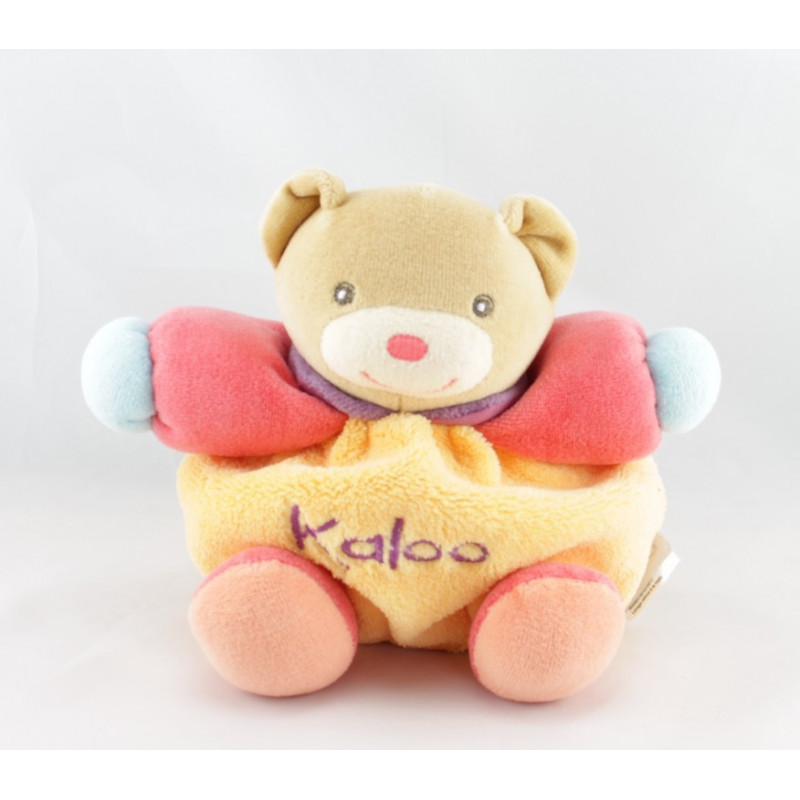 Doudou ours boule bleu orange KALOO