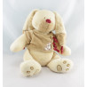 Doudou lapin beige bordeaux NICOTOY