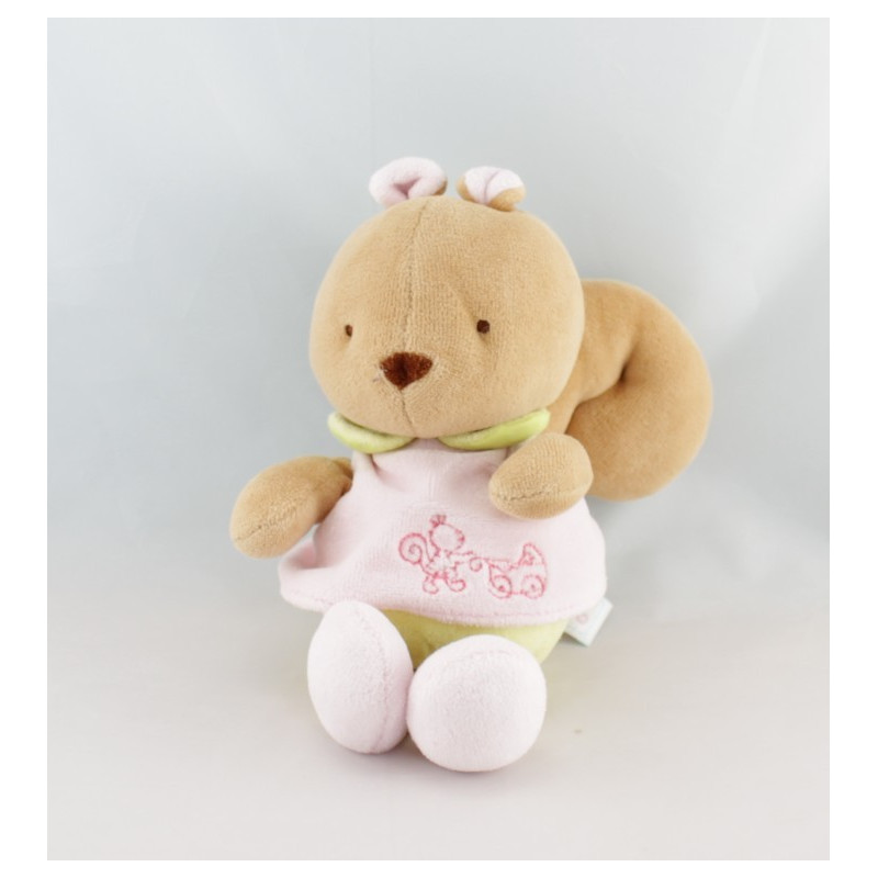 Doudou souris robe rouge coeur MAISY AUGUSTA DU BAY