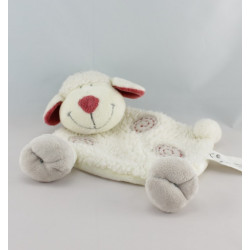 Doudou plat mouton blanc bordeaux spirale KIABI