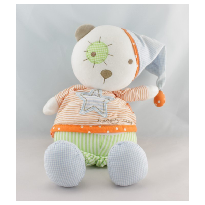 Doudou musical ours orange vert bleu Beauty Sleep BABY SUN