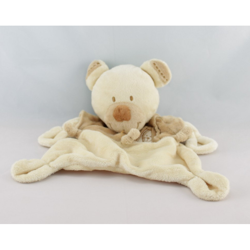 Doudou plat ours écru beige NICOTOY