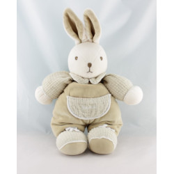 Doudou Lapin beige marron Takinou