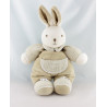 Doudou Lapin beige marron Takinou